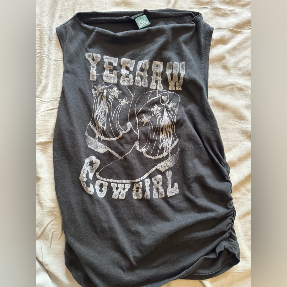 Wild Fable Black Cowgirl Graphic Tank